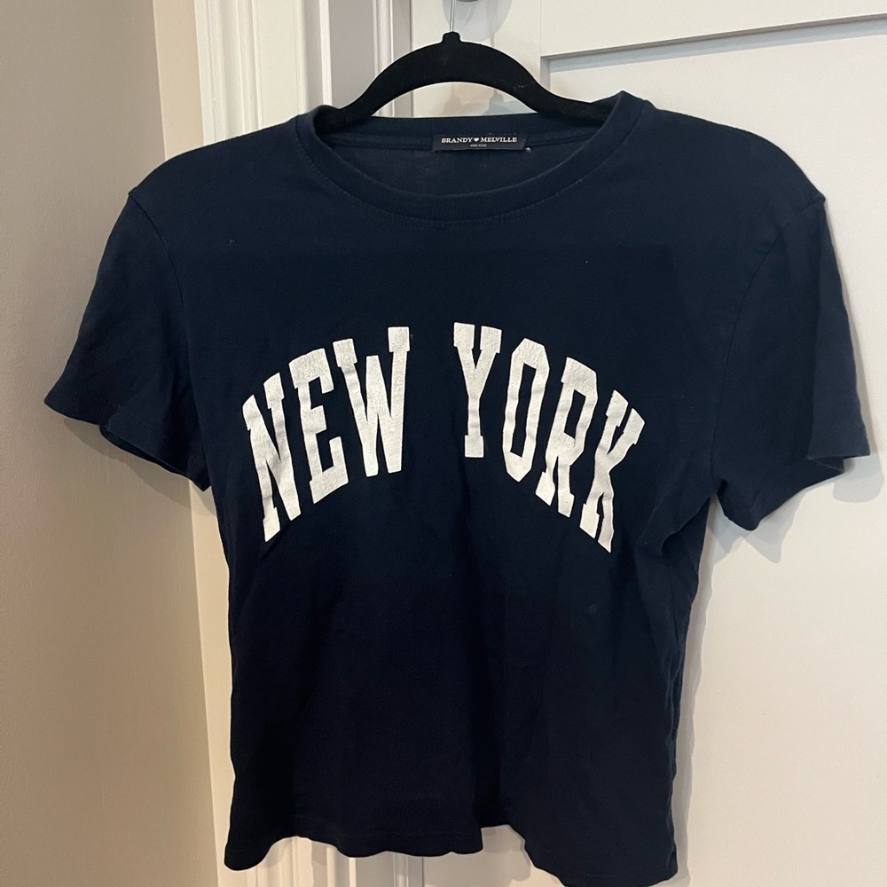 Brandy Melville New York Navy Blue T-Shirt